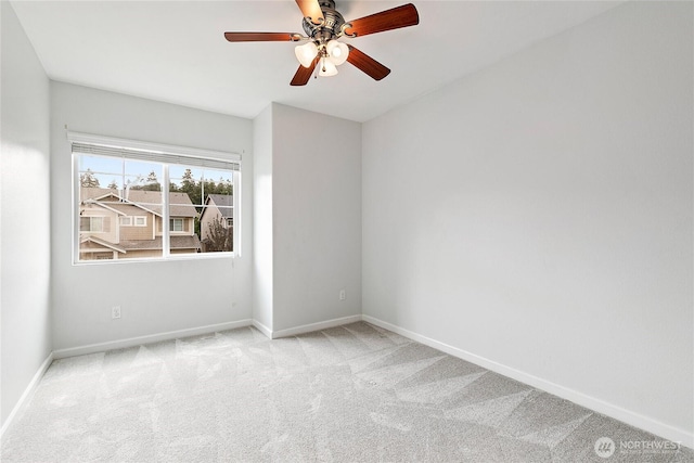 4000 Cameron Dr NE, Lacey, WA 98516 - carpeted spare room featuring baseboards and ceiling fan