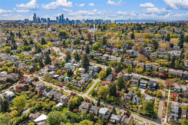 drone / aerial view with a residential view