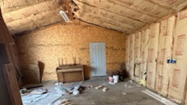 miscellaneous room with vaulted ceiling
