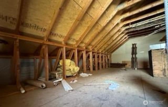 view of attic