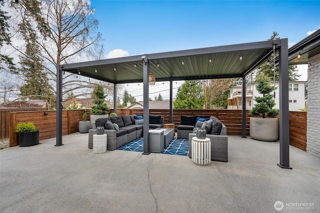 909 11th St, Mukilteo, WA 98275 - view of patio / terrace with an outdoor hangout area and fence