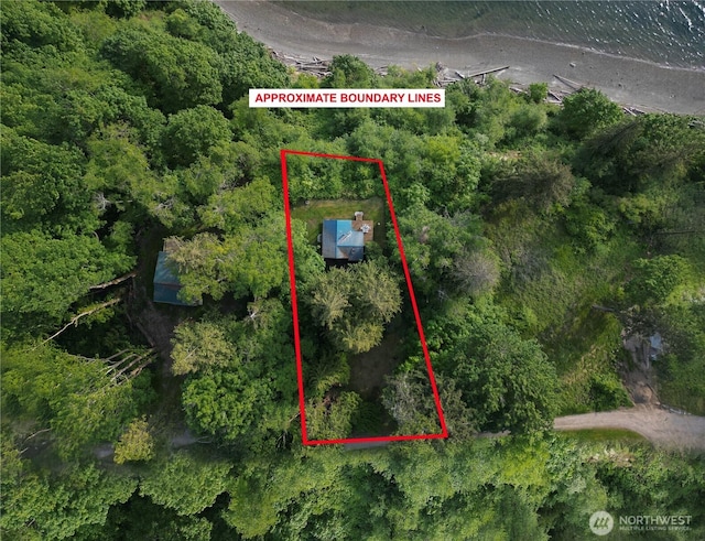 36 K Beach Way, Hat Island, WA 98206 - aerial view of property's location featuring property parcel outlined