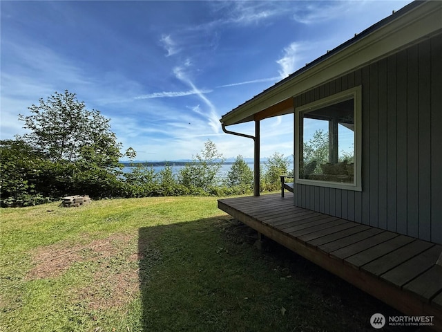 36 K Beach Way, Hat Island, WA 98206 - view of green lawn featuring a water view