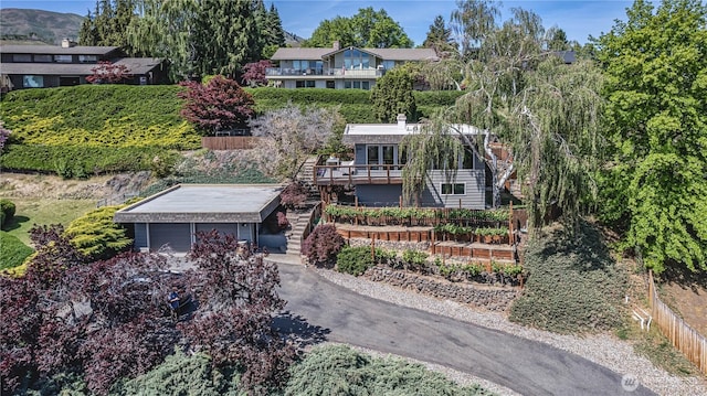 view from above of property