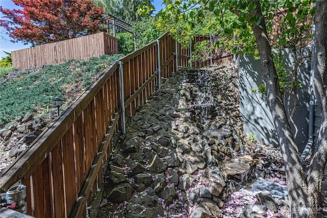 view of fenced backyard