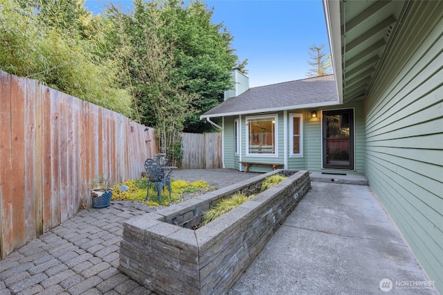 view of patio with fence