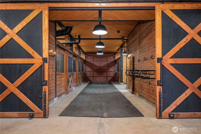 view of horse barn