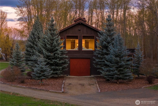 view of front of house with a chimney