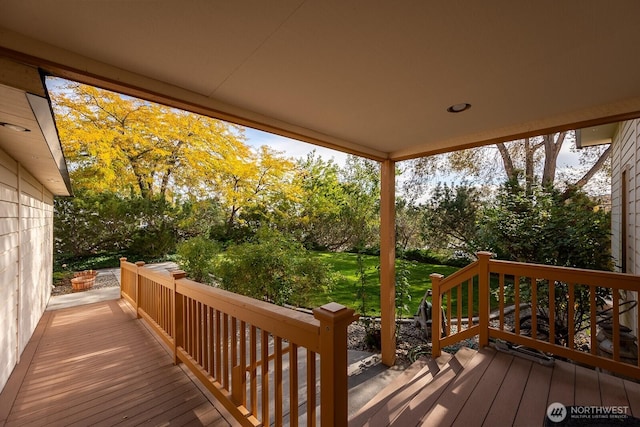 view of wooden deck