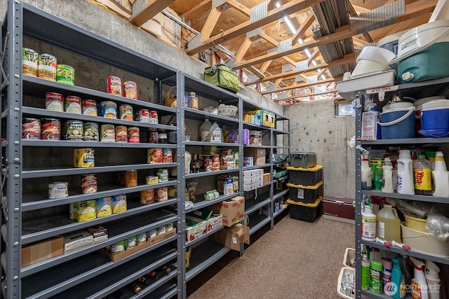 view of storage area