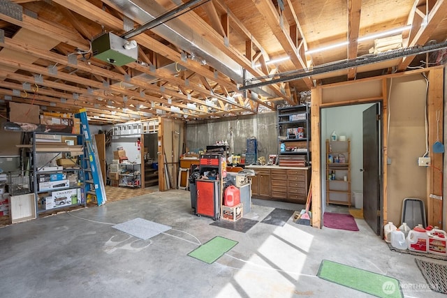 view of basement