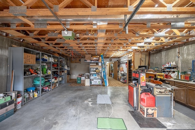 view of basement