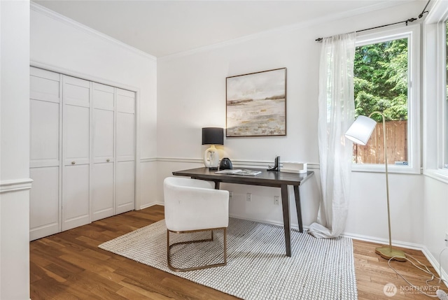16639 Northup Way, Bellevue, WA 98008 - office space with wood finished floors and crown molding