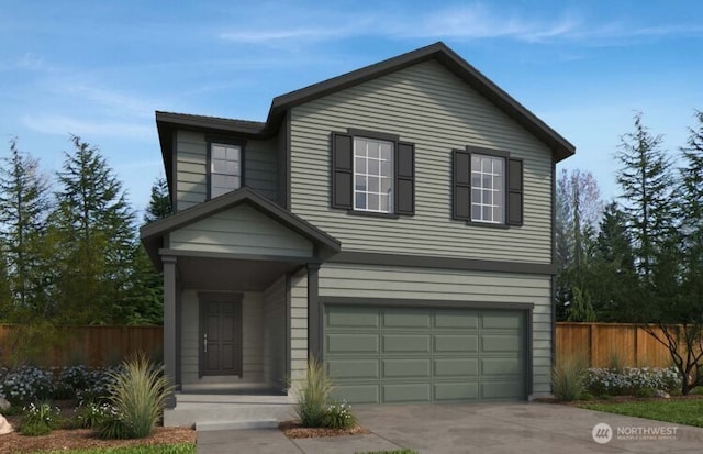 1502 NW Swenson Ct Unit 12, Poulsbo, WA 98370 - traditional-style home with fence, concrete driveway, and an attached garage