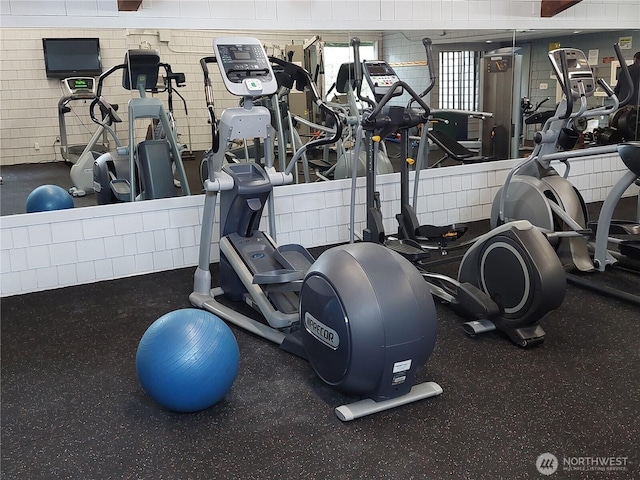view of workout area