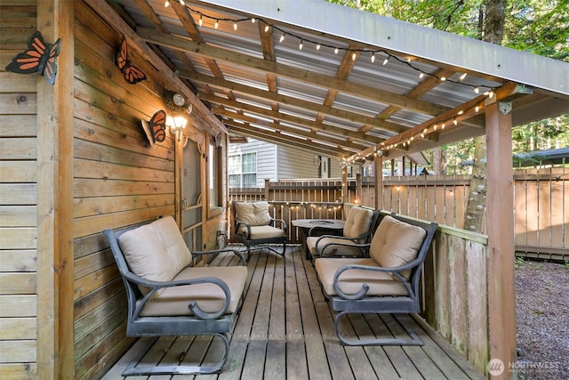 deck with fence