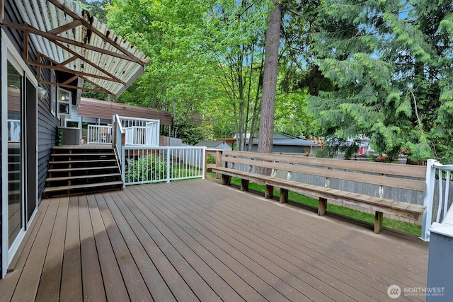 view of wooden terrace