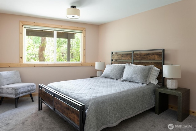 view of carpeted bedroom