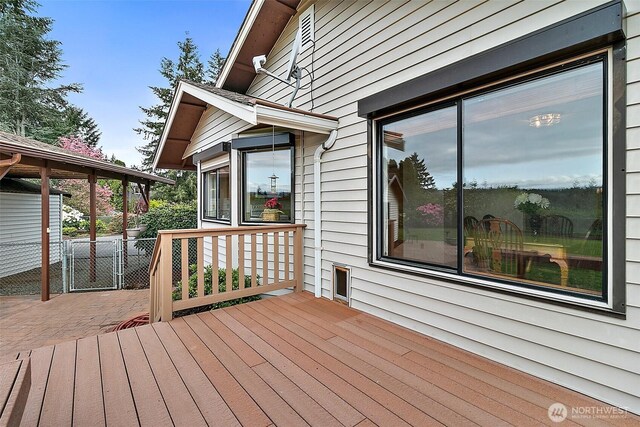 view of wooden terrace
