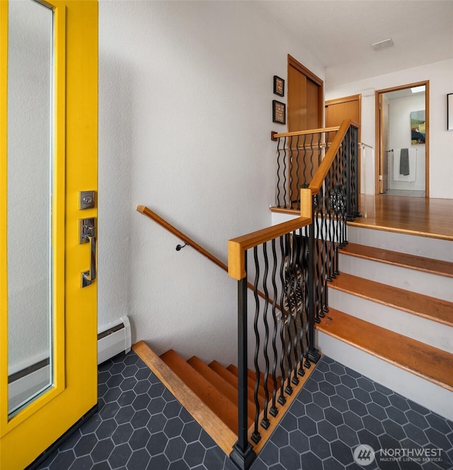6614 N 49th St, Tacoma, WA 98407 - stairs featuring a baseboard heating unit