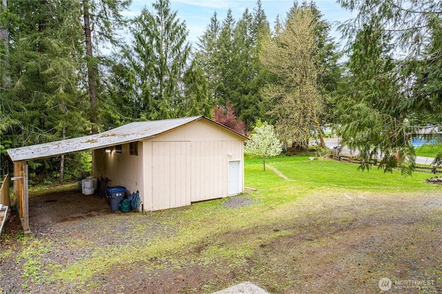 view of outbuilding with an outdoor structure
