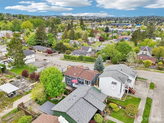 drone / aerial view featuring a residential view