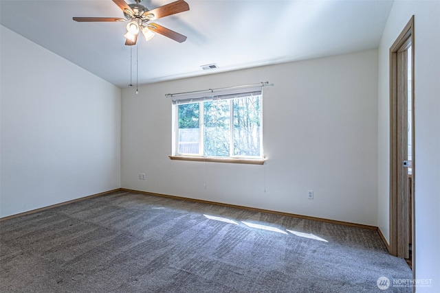8342 49th Loop SE, Olympia, WA 98513 - carpeted spare room featuring visible vents, baseboards, and ceiling fan