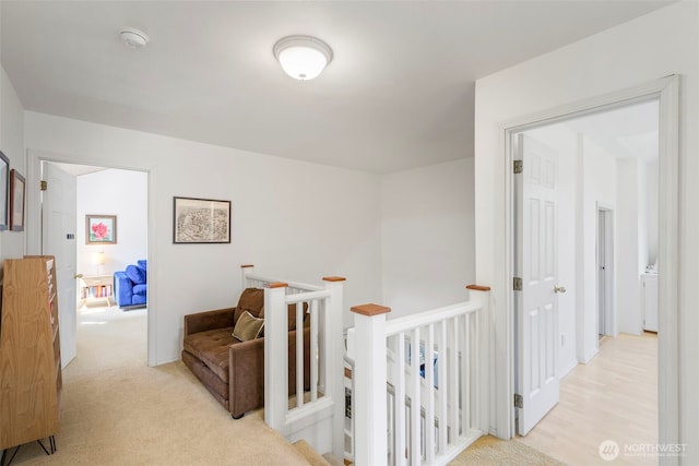 4375 Erin St, Port Townsend, WA 98368 - hall with an upstairs landing and light colored carpet