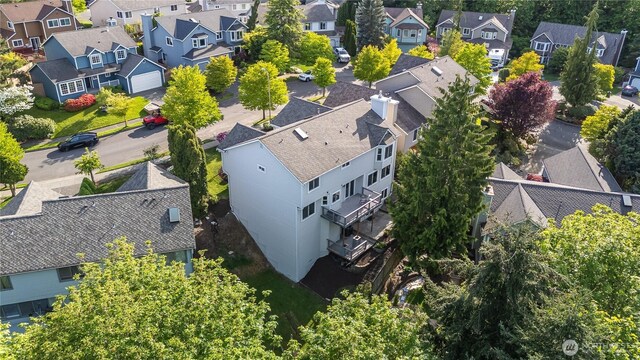 aerial view of residential area
