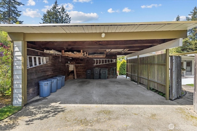 view of parking / parking lot
