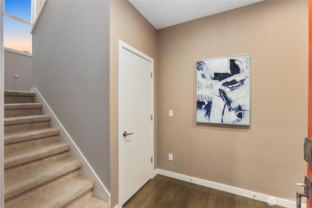 11508 SE 83rd St, Newcastle, WA 98056 - stairway featuring baseboards and wood finished floors