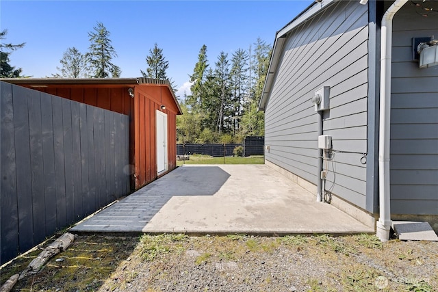view of patio / terrace with fence