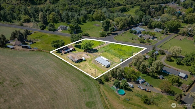 153 Biscuit Ridge Rd, Dixie, WA 99329 - aerial view of property and surrounding area featuring property parcel outlined