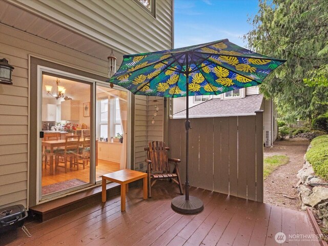view of wooden deck