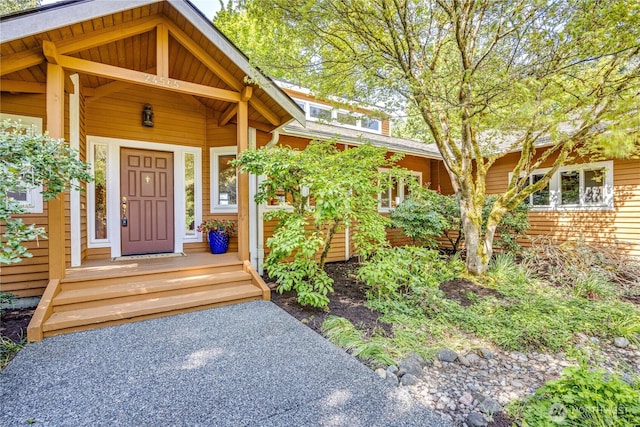 view of doorway to property