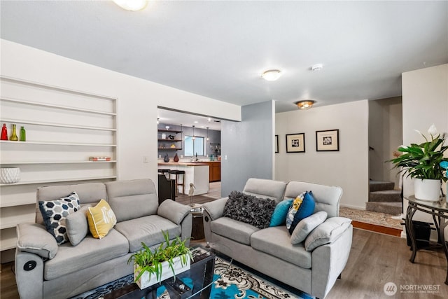 4715 NE Thunder Ln, Poulsbo, WA 98370 - living room with wood finished floors