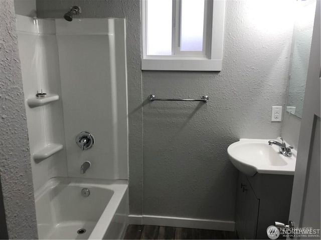1309 Poindexter Ave Unit A-B, Bremerton, WA 98312 - full bathroom with vanity,  shower combination, and baseboards