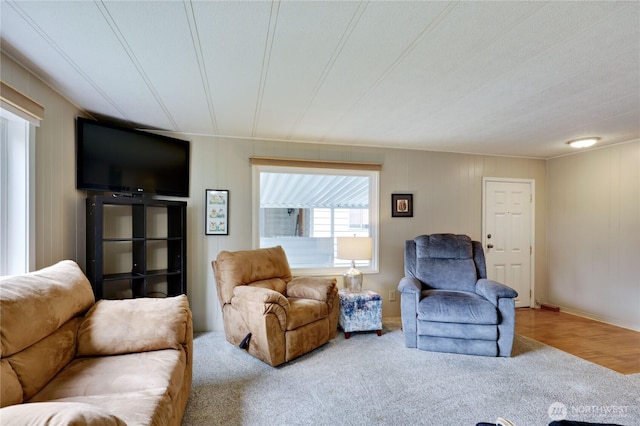 view of carpeted living room