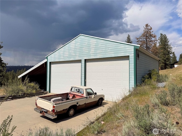 garage with a garage
