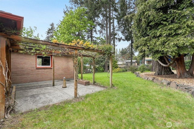 view of yard featuring a patio