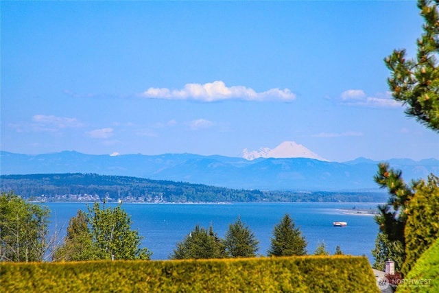 property view of water with a mountain view