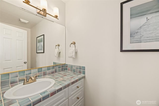 bathroom featuring vanity