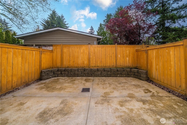 view of patio / terrace with a fenced backyard