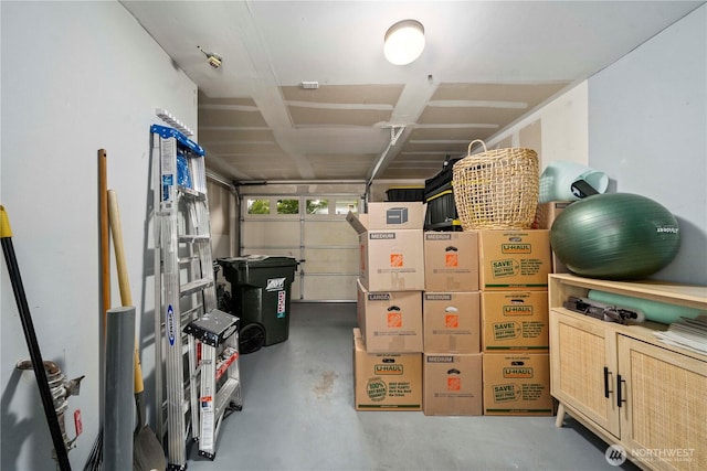 storage room featuring a garage