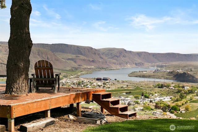 property view of mountains with a water view
