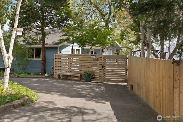 exterior space featuring fence