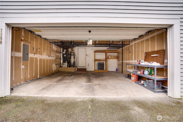 garage featuring electric panel