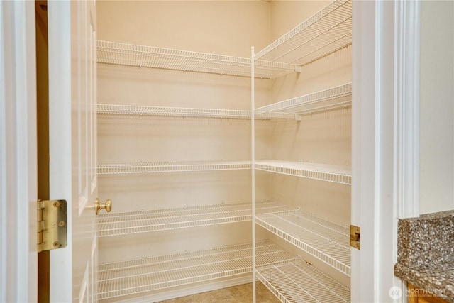 view of storage area