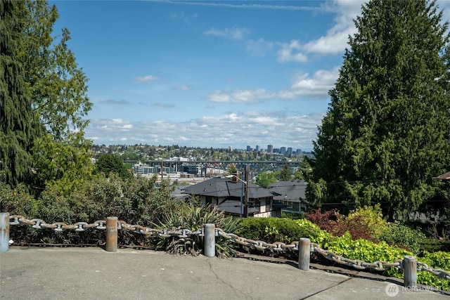view of patio / terrace with a view of city