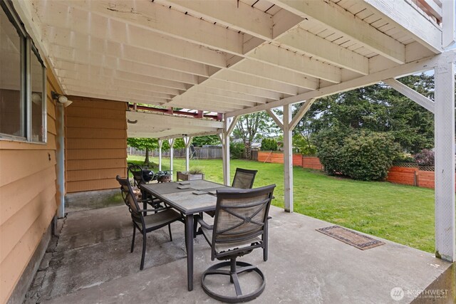 view of patio / terrace with outdoor dining area